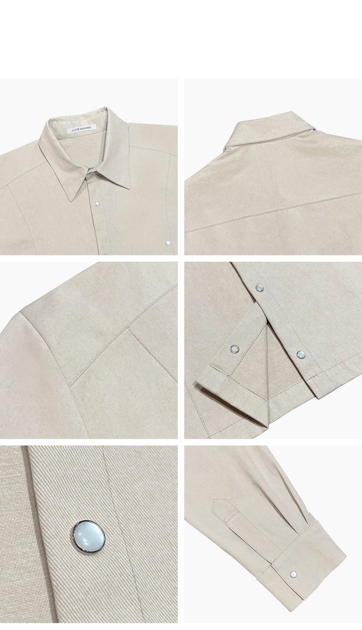 ADD PEARL LINE SHIRT BEIGE