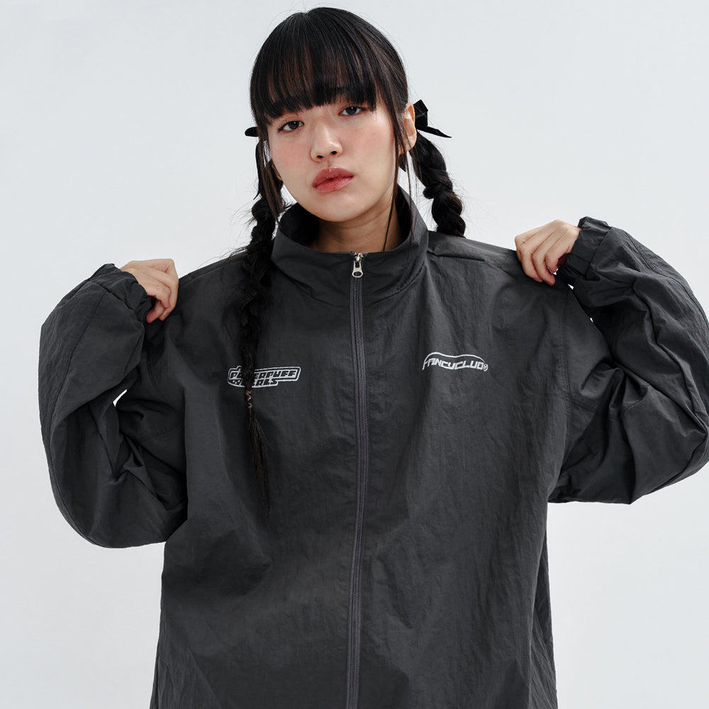 [PPG X FANCY] BUBBLY NYLON WINDBREAKER SET-UP (CHARCOAL)