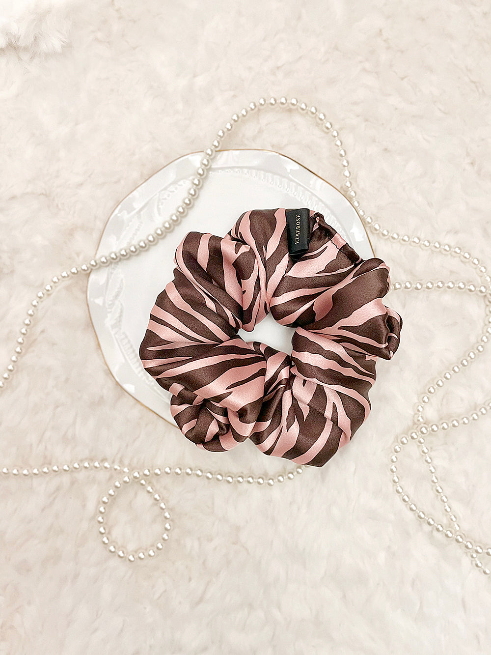 Zebra Satin Scrunchie (2color)