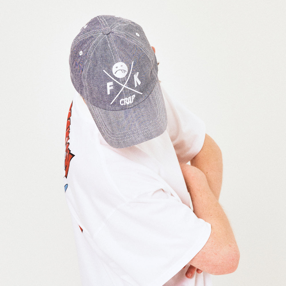 VILLAIN DENIM BALL CAP (BLUE)