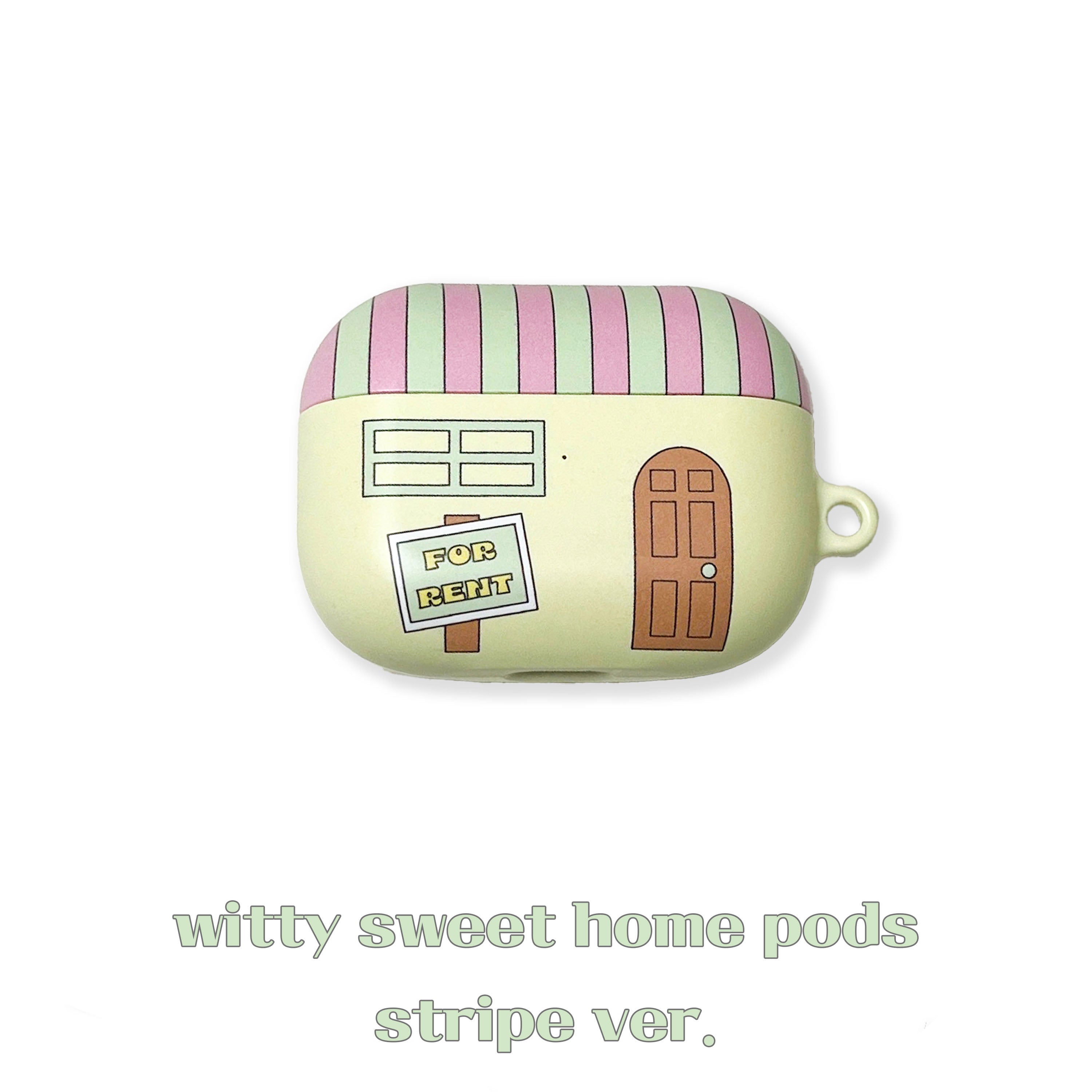witty sweet home airpods case (stripe ver.)