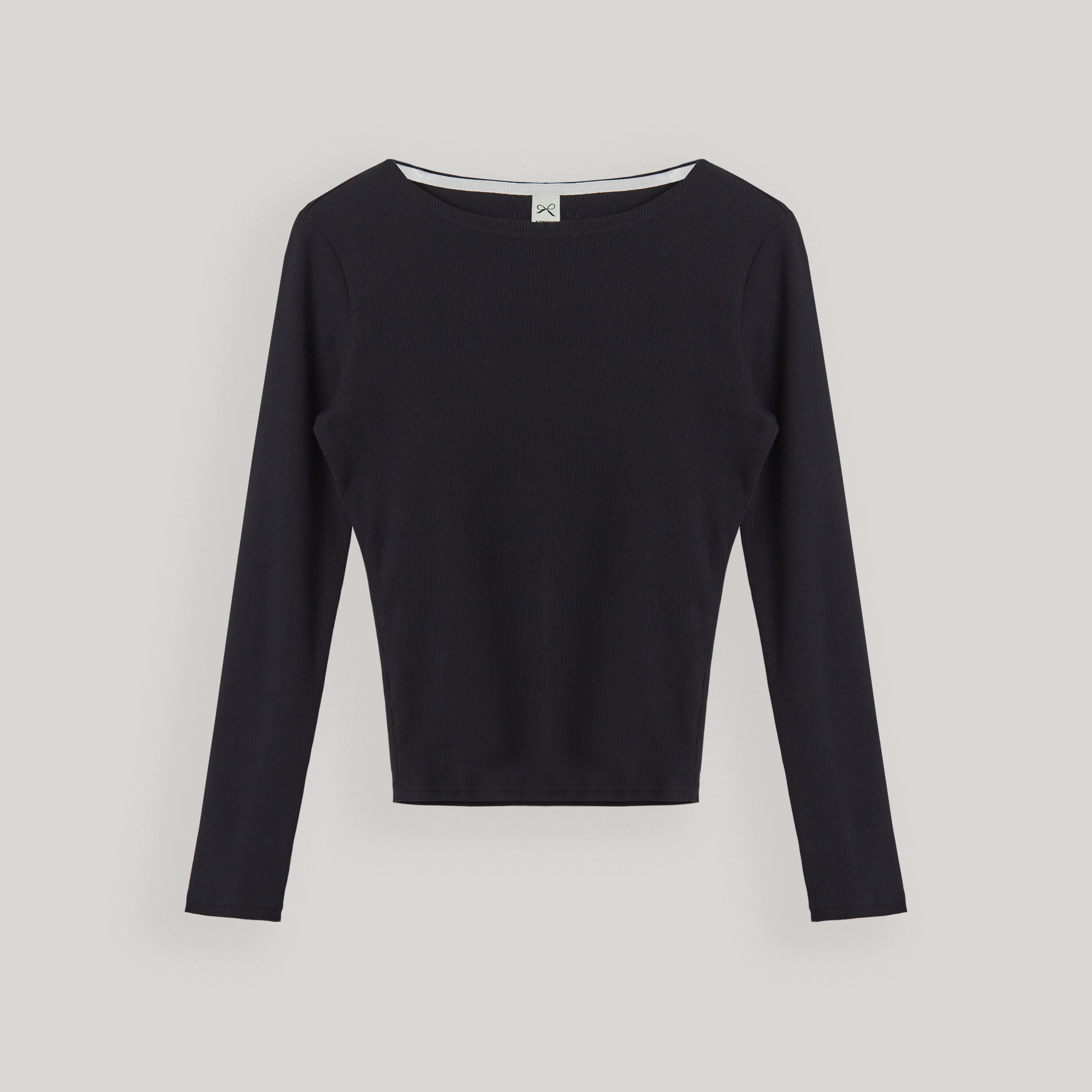 Black Boatneck Top