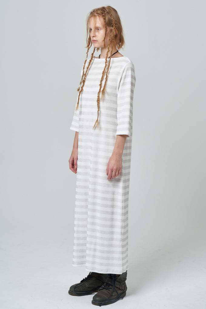 Stripe maxi dress_white