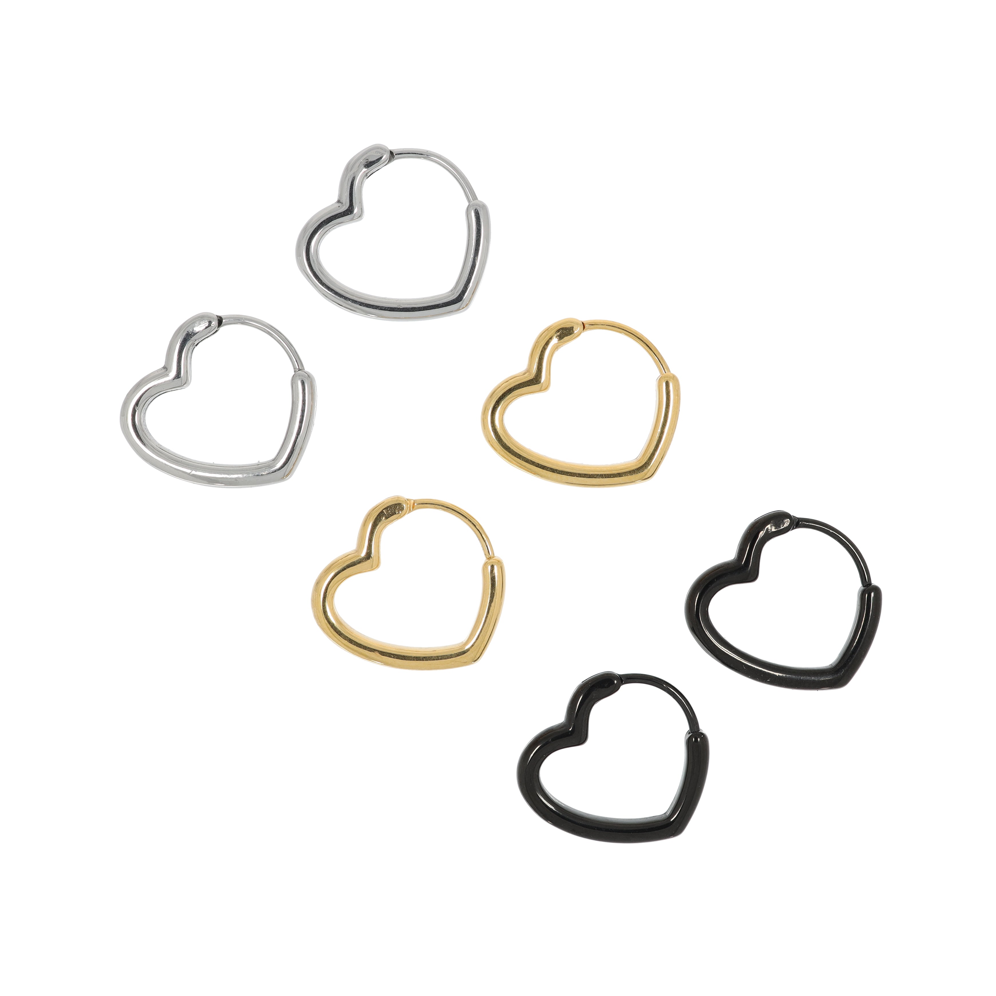 One-touch heart ring piercing