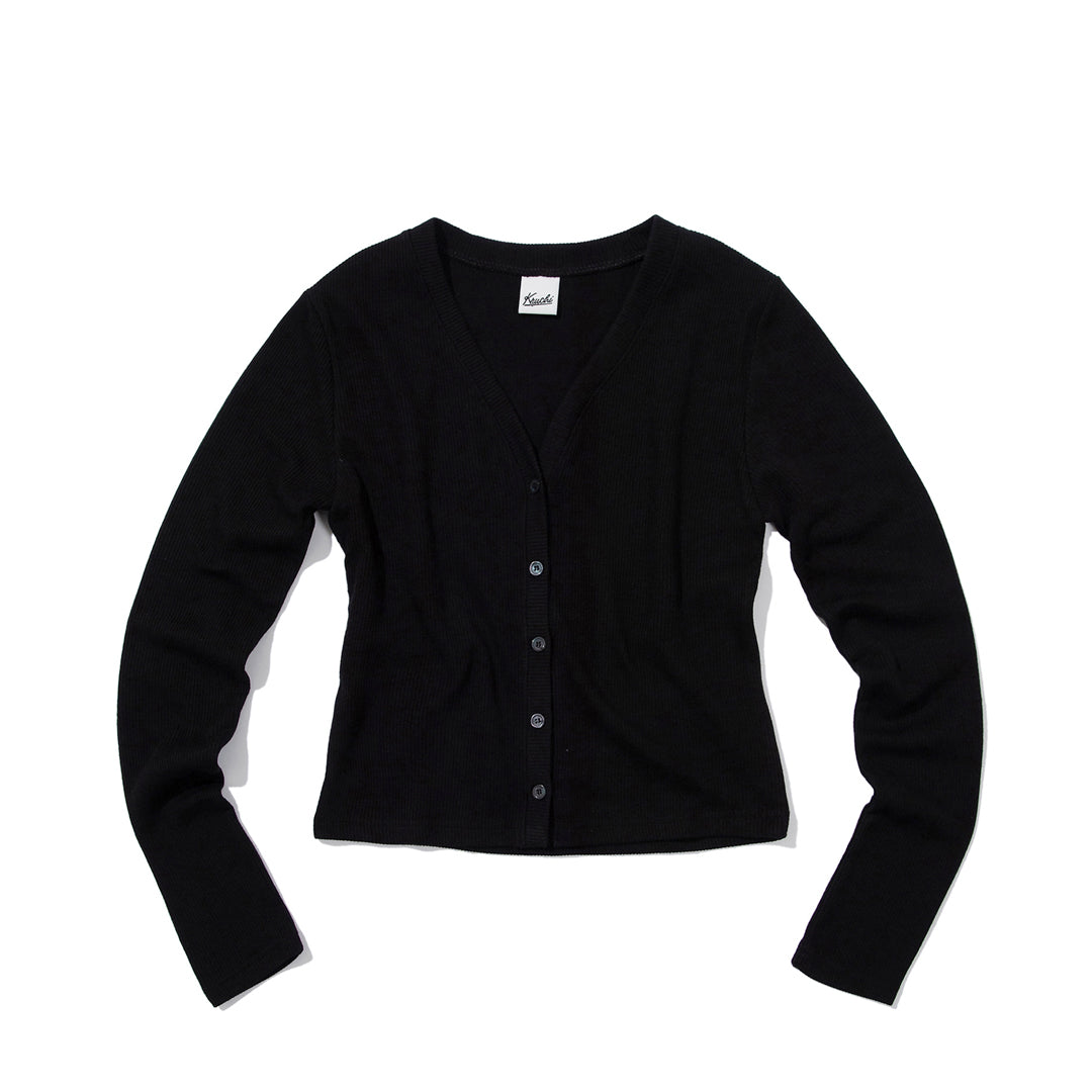 GREEDY CROP CARDIGAN (BLACK)