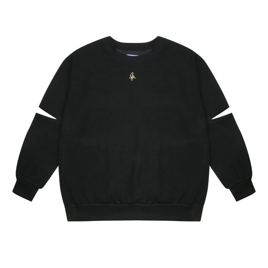 Twinkle Embroidery Slit Sweatshirts ( 2 Colors )