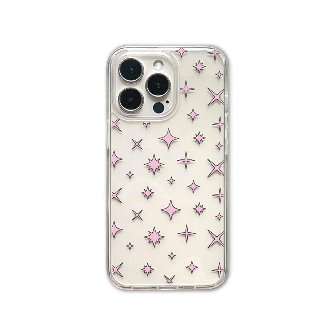 Starry phone case (pink)