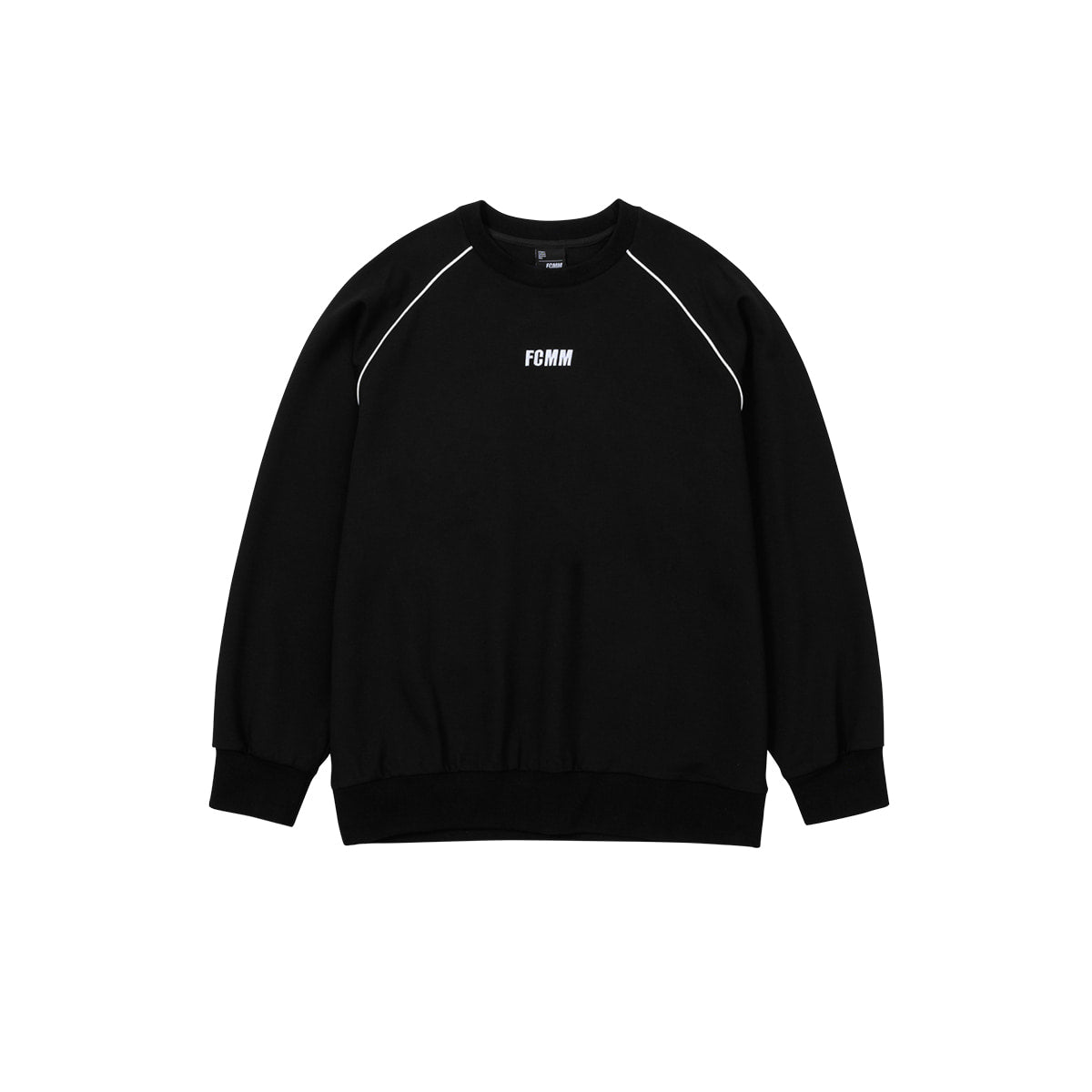 FOOTBALL PIPNG STRETCH SWEAT SHIRT - BLACK