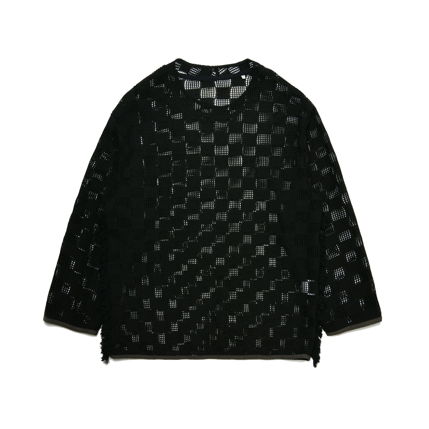 NET WAVE CHECKER KNIT_BK