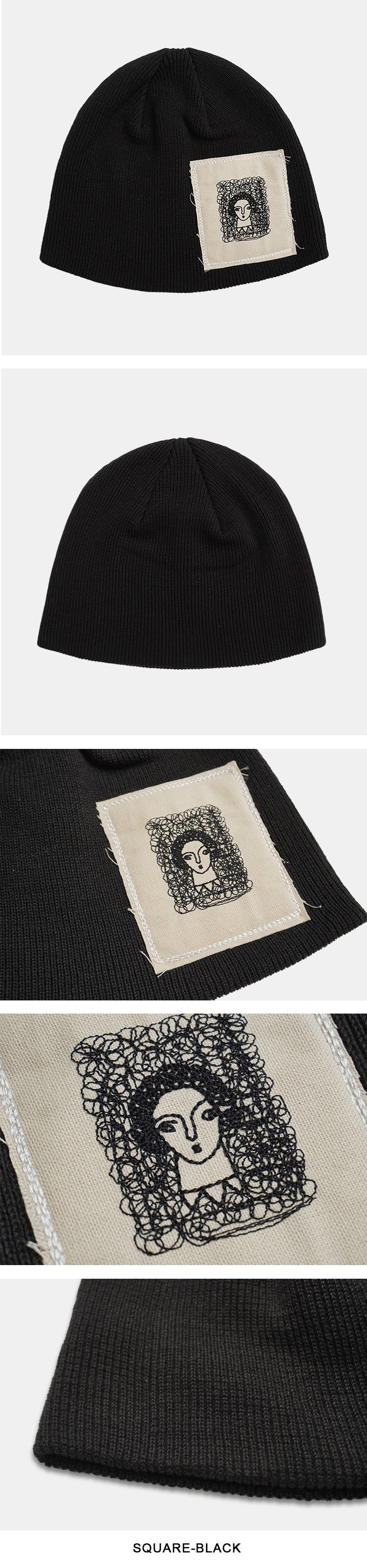 Patch Short Beanie