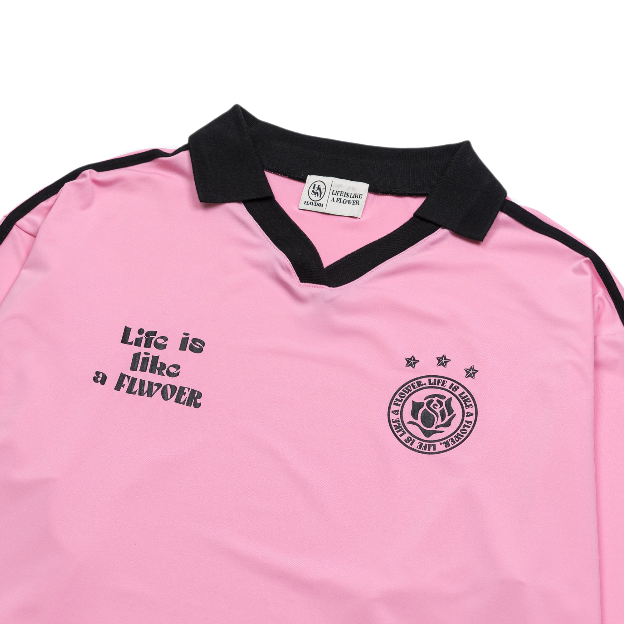 UNIFORM V-NECK JERSEY L/S TEE(PINK)