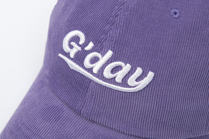 G'day coduroy ballcap(purple)