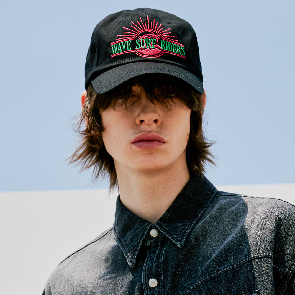 WAVE SURF RIDERS CAP BLACK