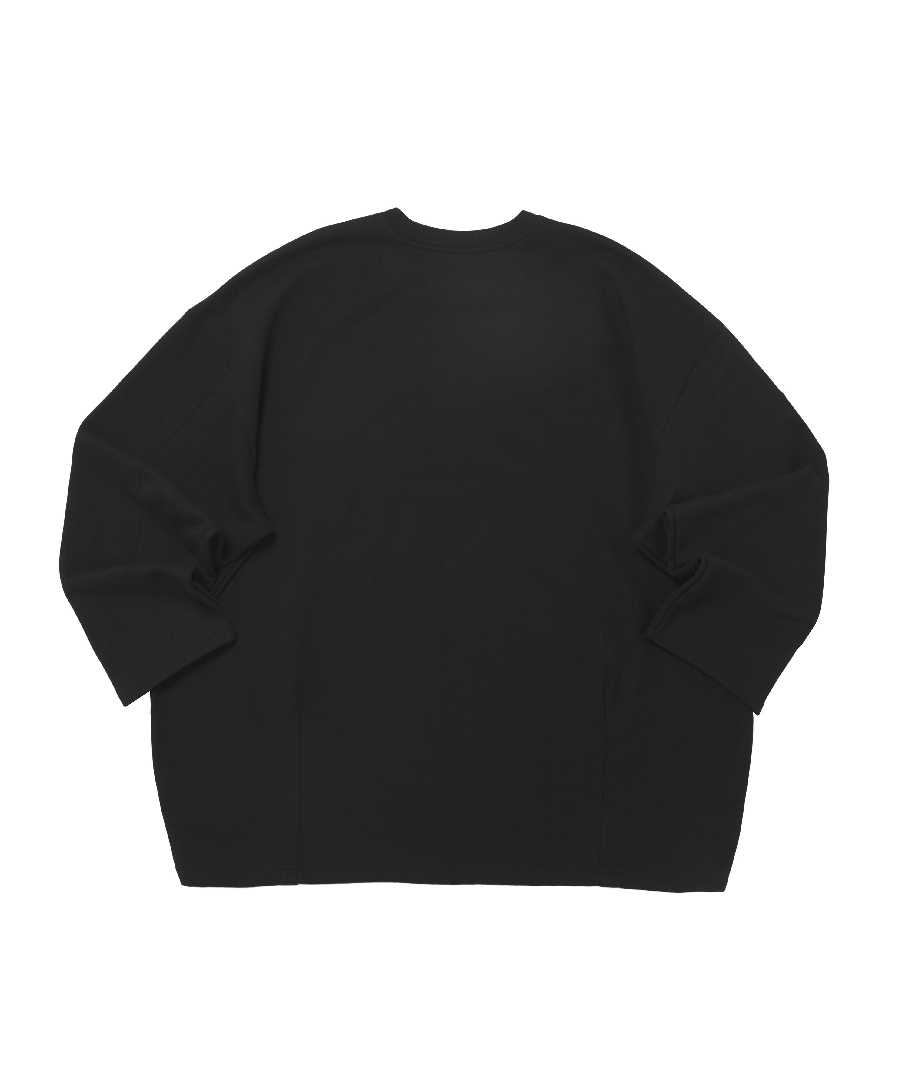 HEAVY-TERRY BALLOON SWEAT BOX TEE (Black)