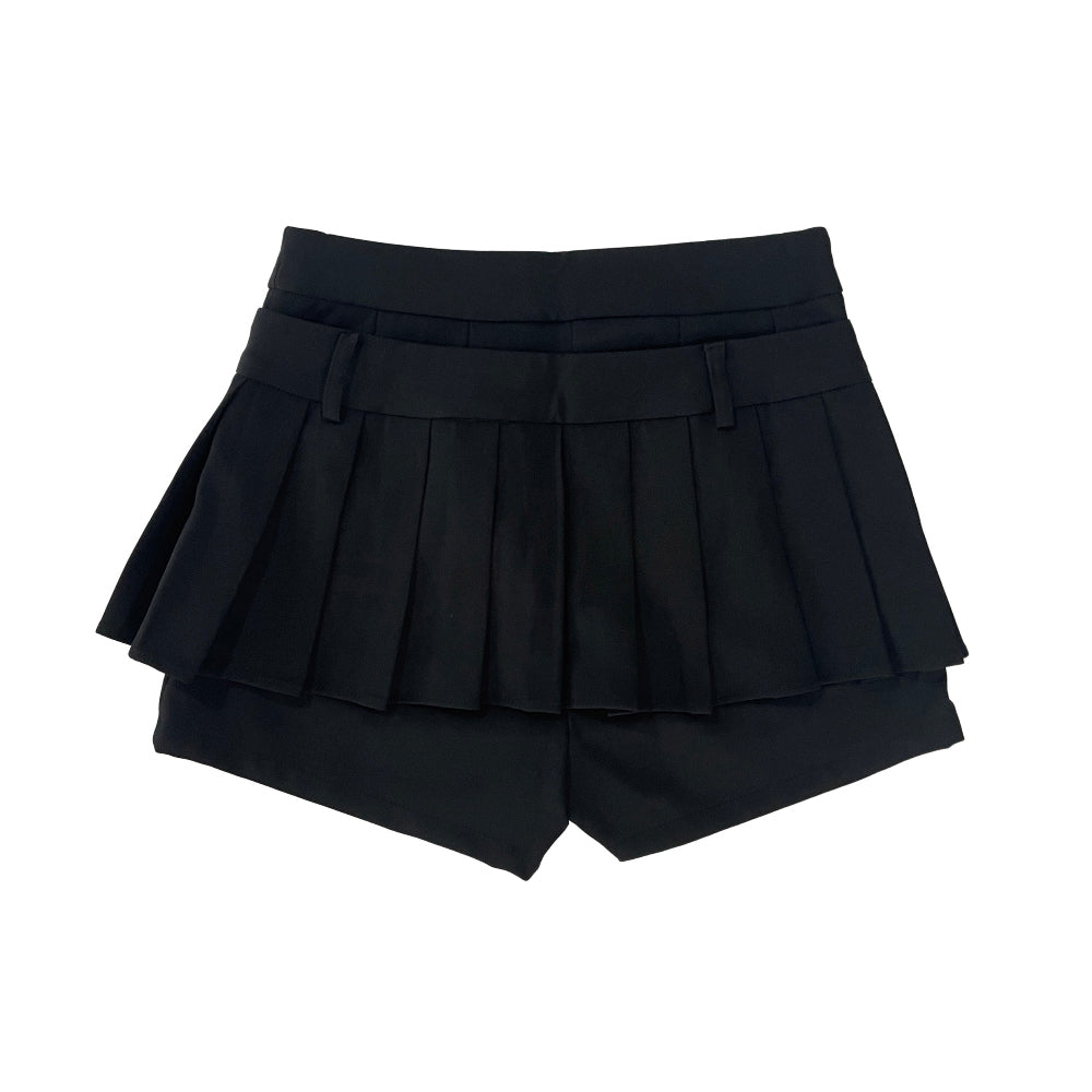 Rope pleated skirt pants