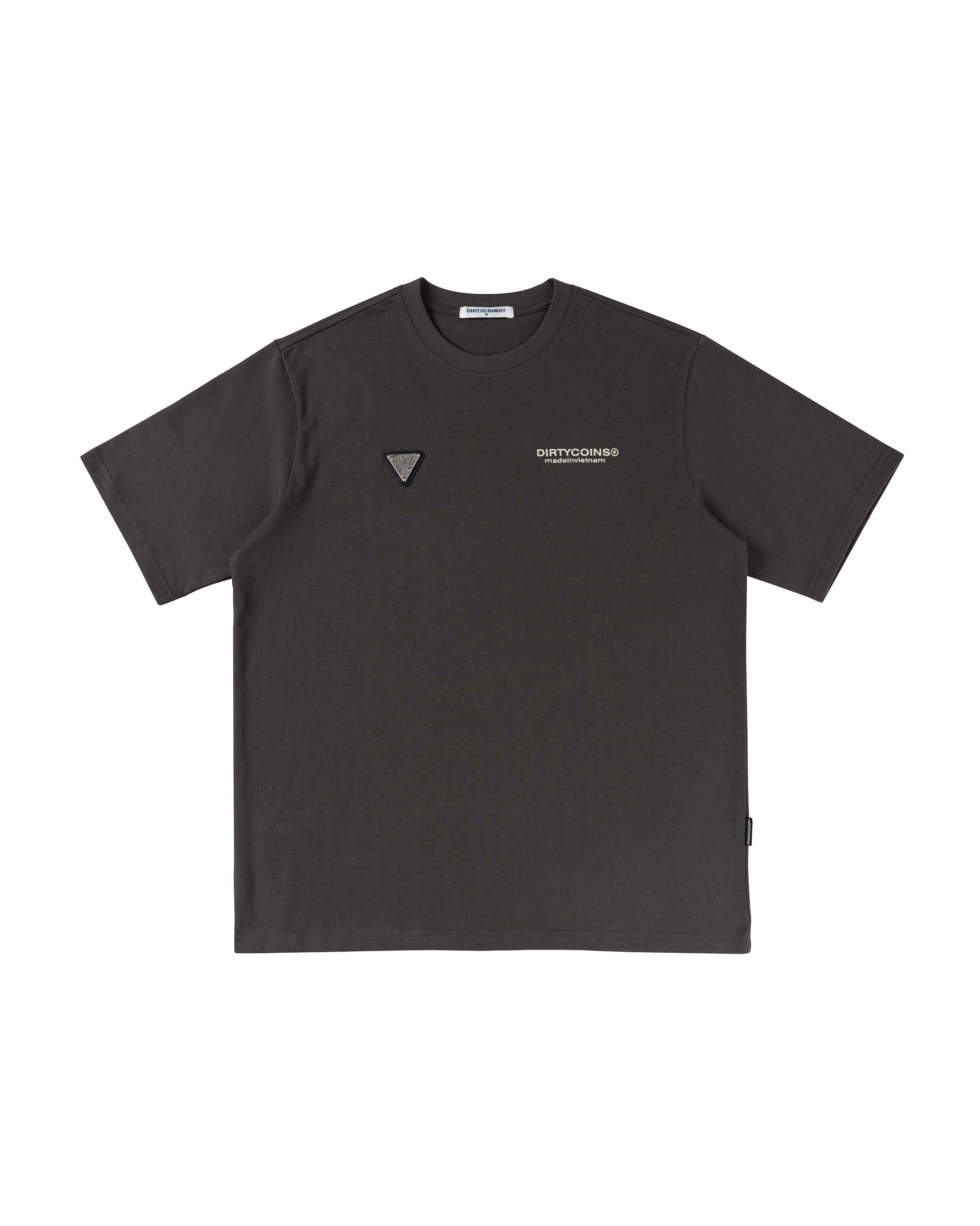 Metal Label Regular T-shirt - Charcoal