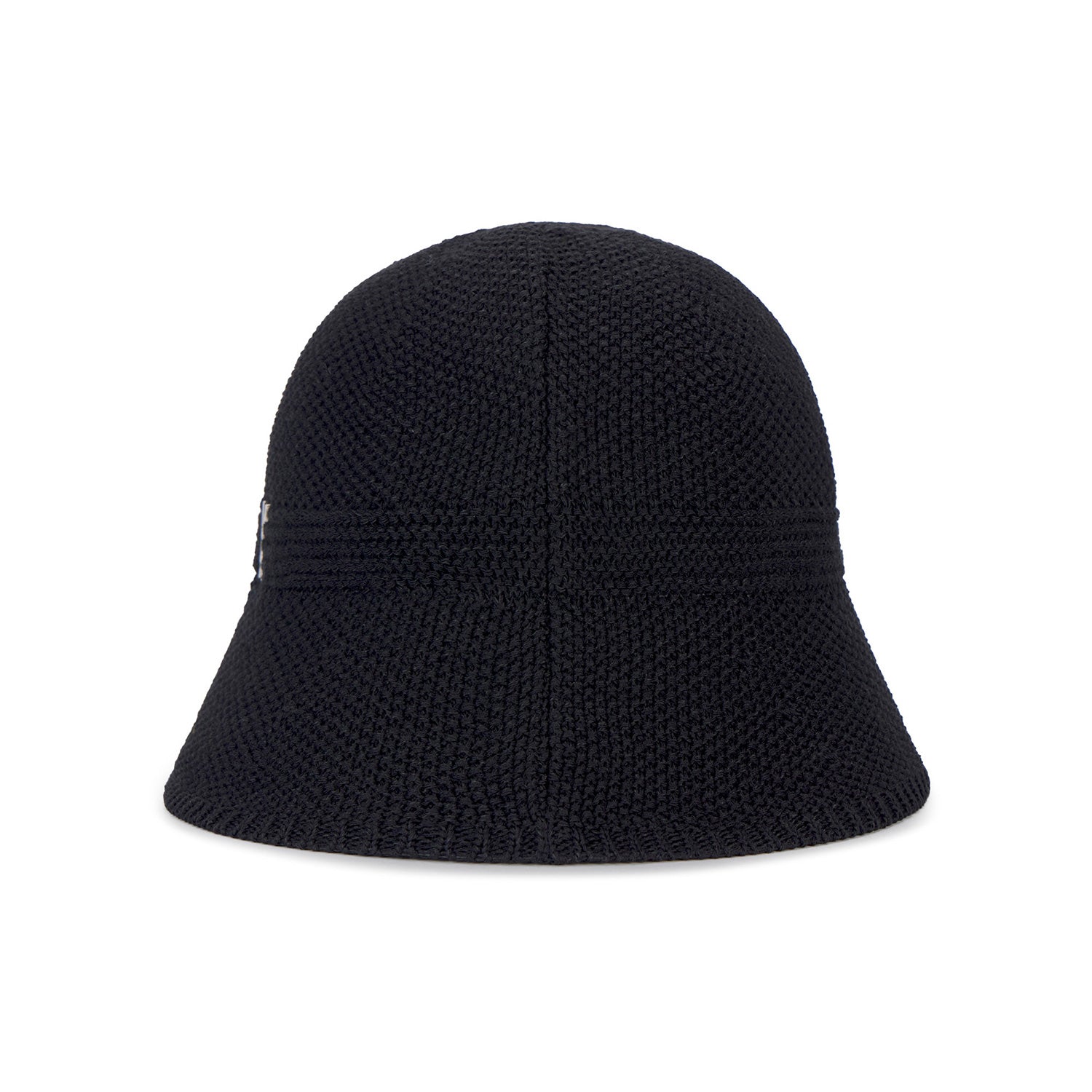 Stud logo summer knit bucket hat Black