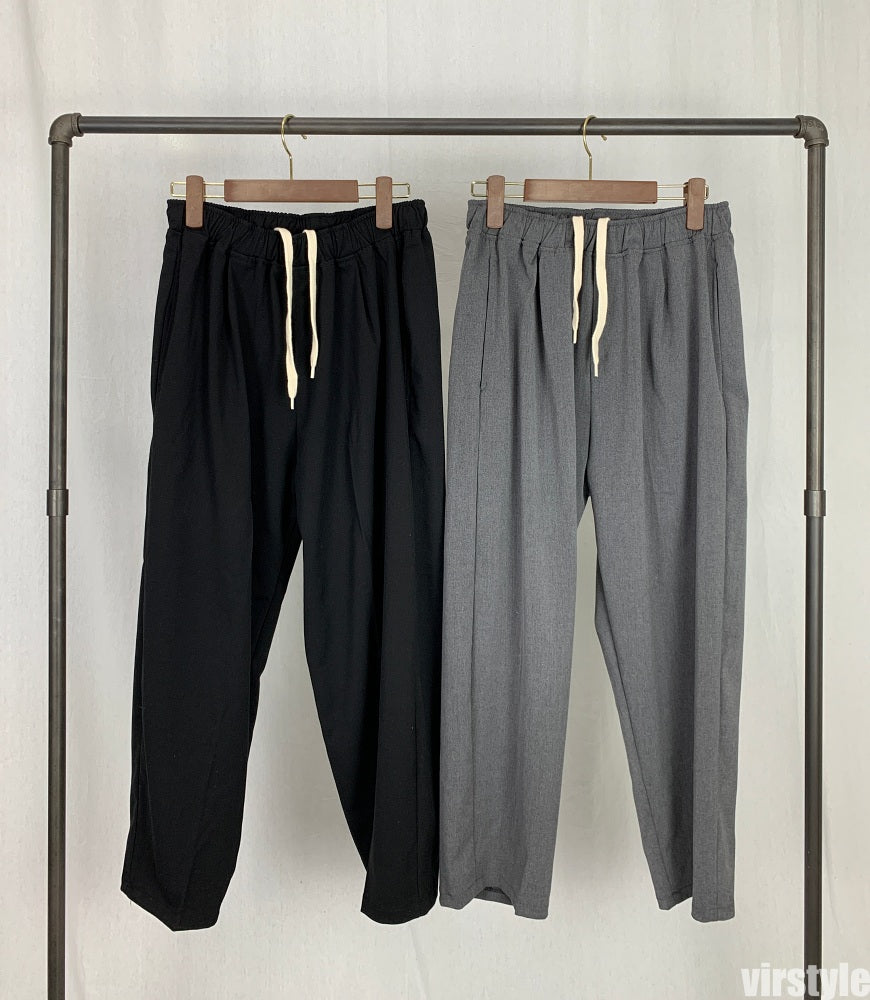 Signature semi-wide cropped slacks 2COLOR