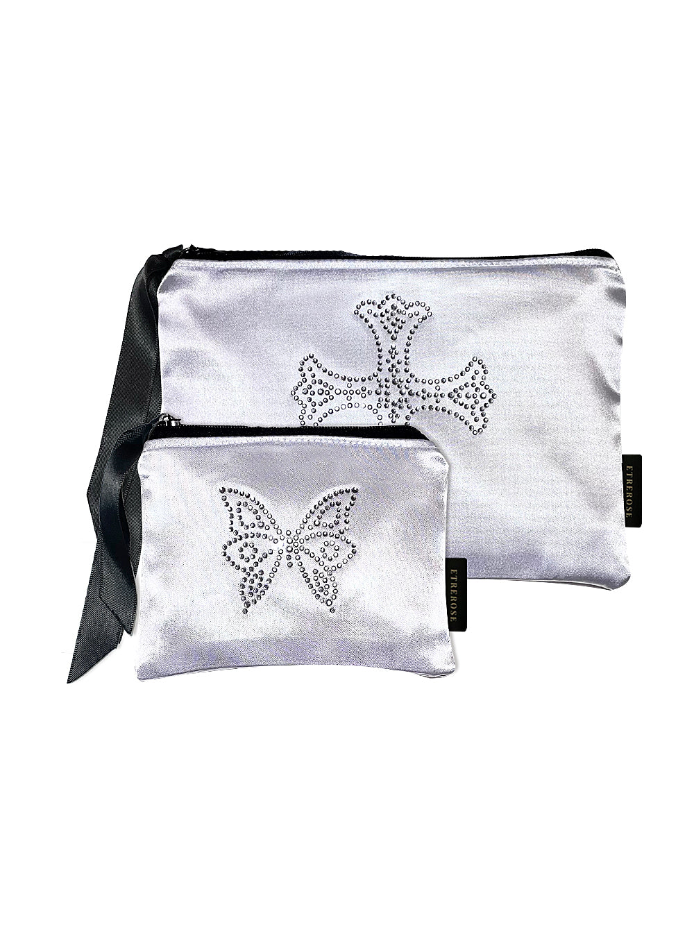 Sparkling Cubic Satin Zip-pouch (SET