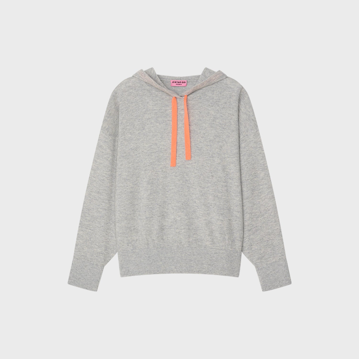 COLOR STRING HOOD_MELANGE GREY