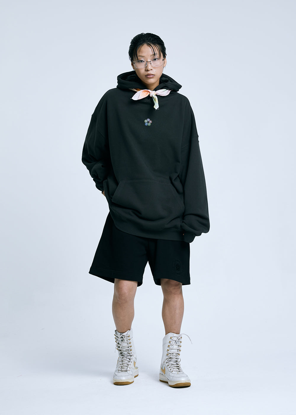 FLOWER BALL HOODIE_BLACK