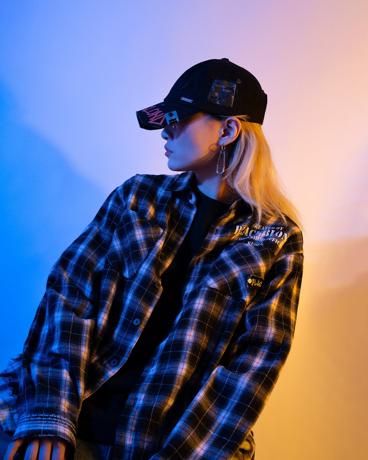 BBD No Sympathy Layered Check Shirt (Black)