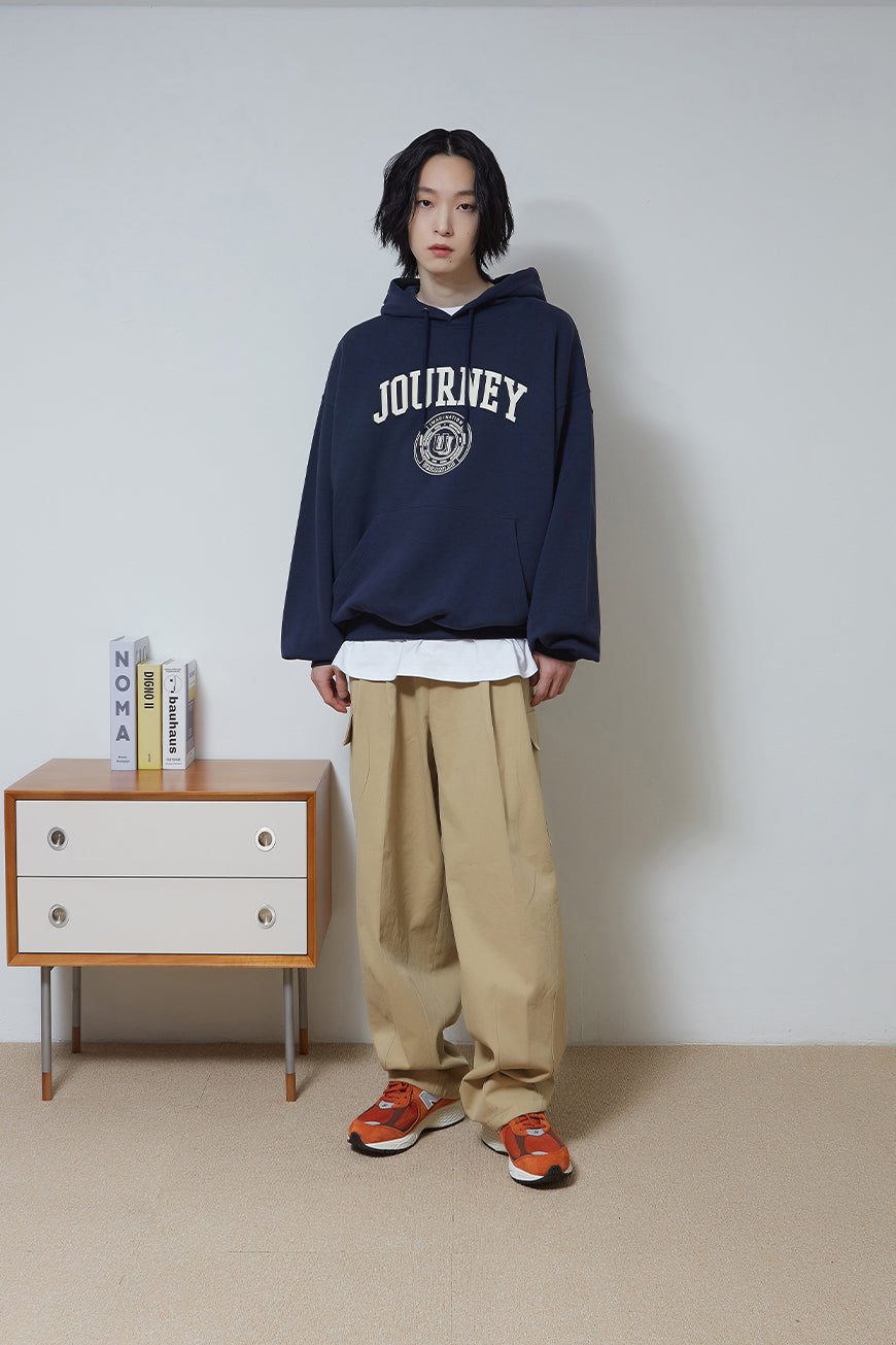 Golden Emblem Hoodie (Navy)