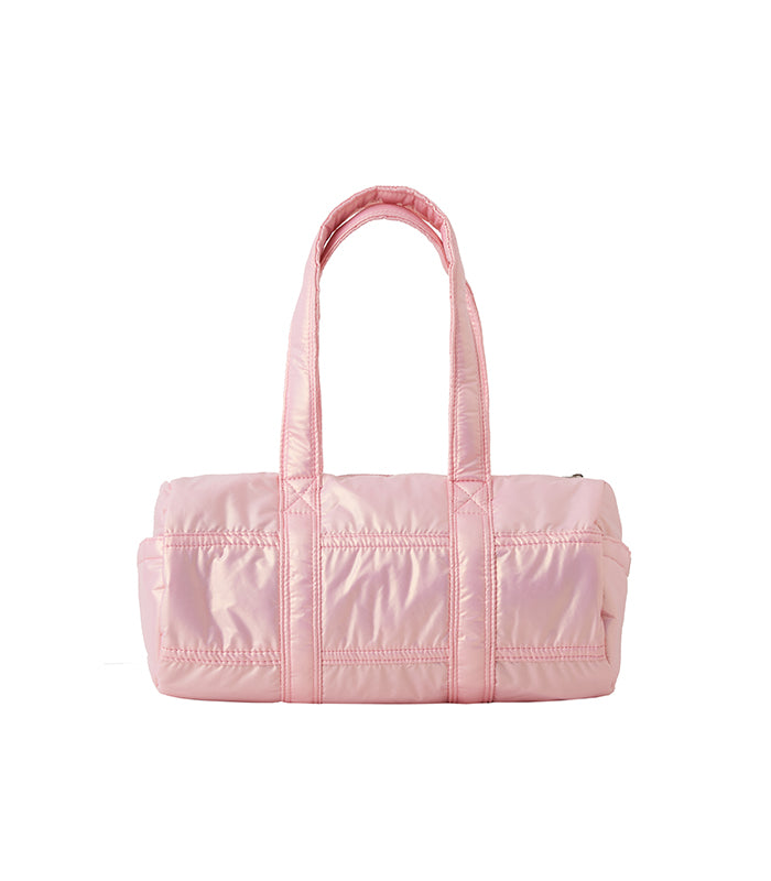 glossy ribbon duffle bag_pink