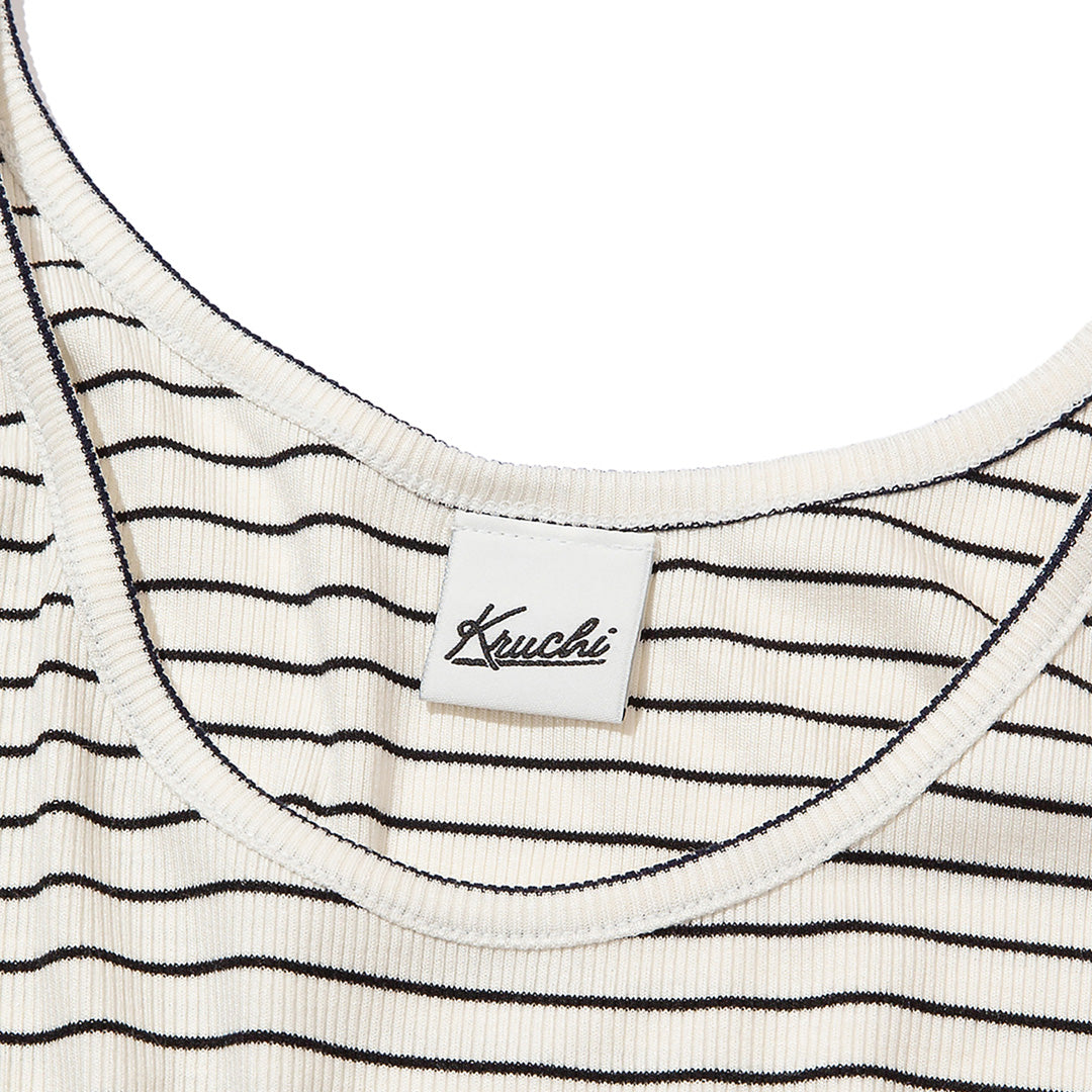 STRIPE CROP SLEEVELESS (IVORY)