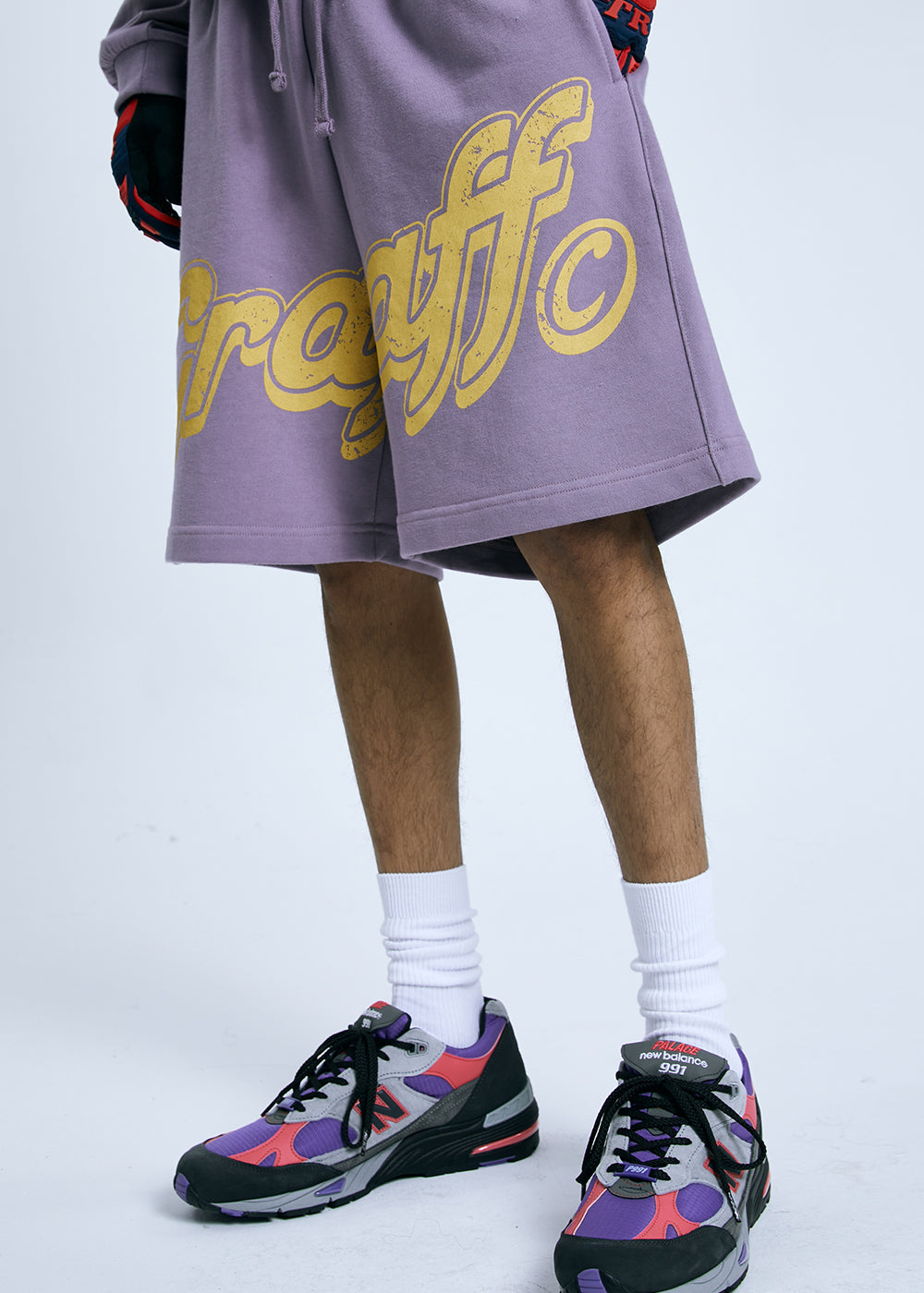 GRAFF PRINT SWEAT SHORTS_PURPLE