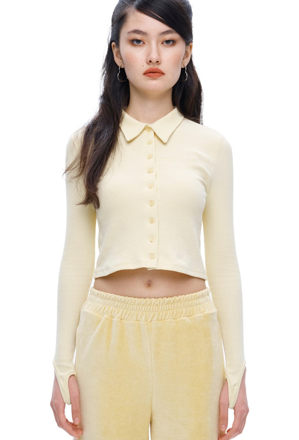 [IBL002-13] COTTON SPAN BLOUSE YELLOW