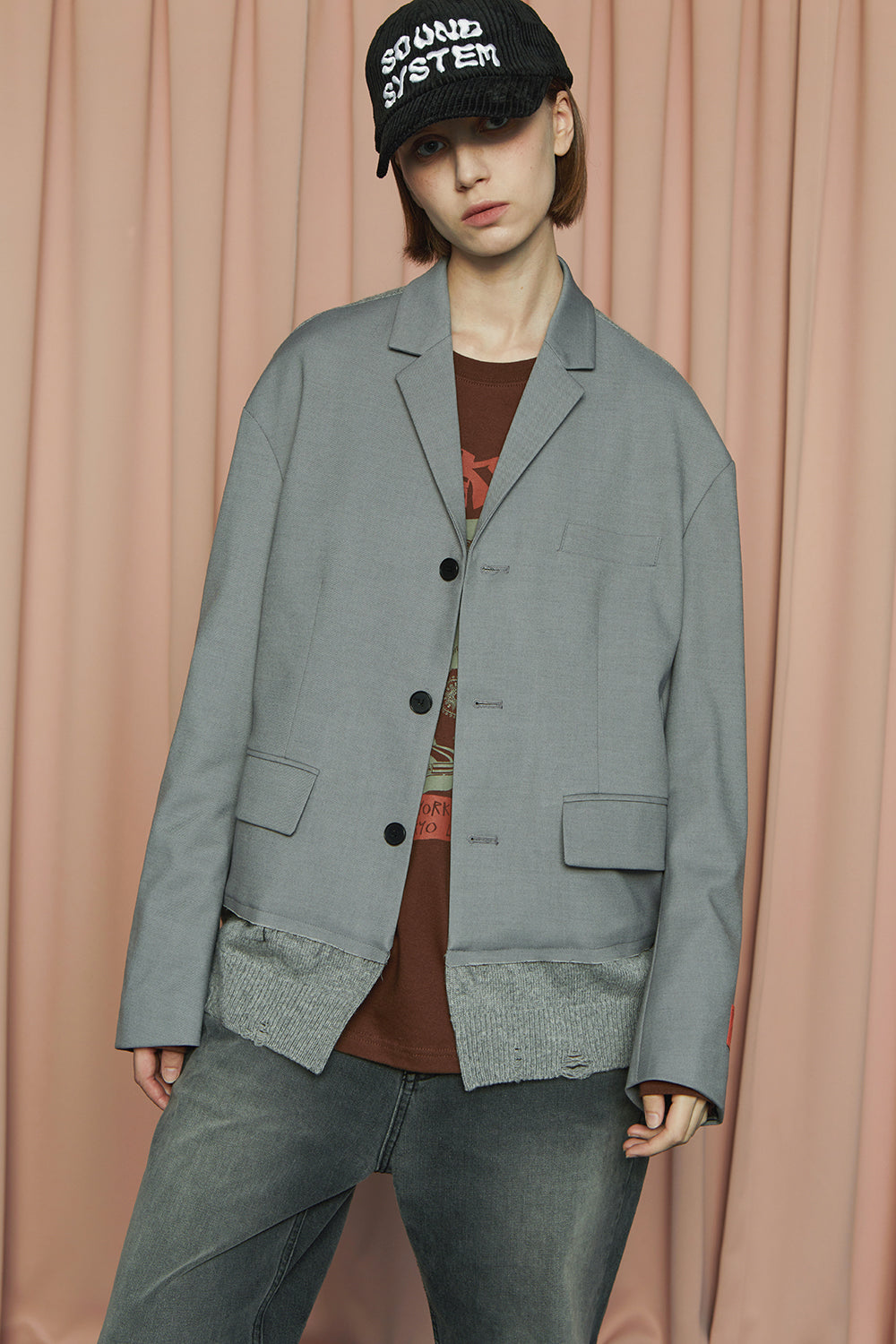 DOCKING KNIT JACKET / GREY