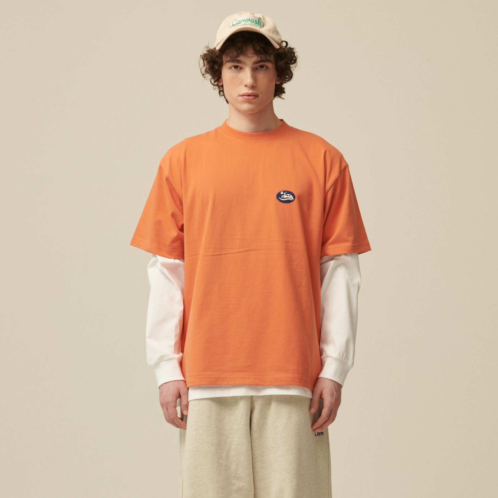 SIMPLE LOGO T-SHIRTS ORANGE