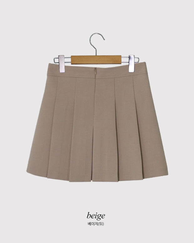 May Pintuck Pleated Mini Skirt (3color)