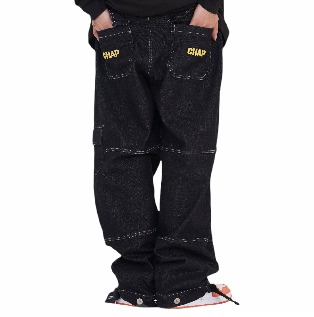 Cargo stitch denim  pants