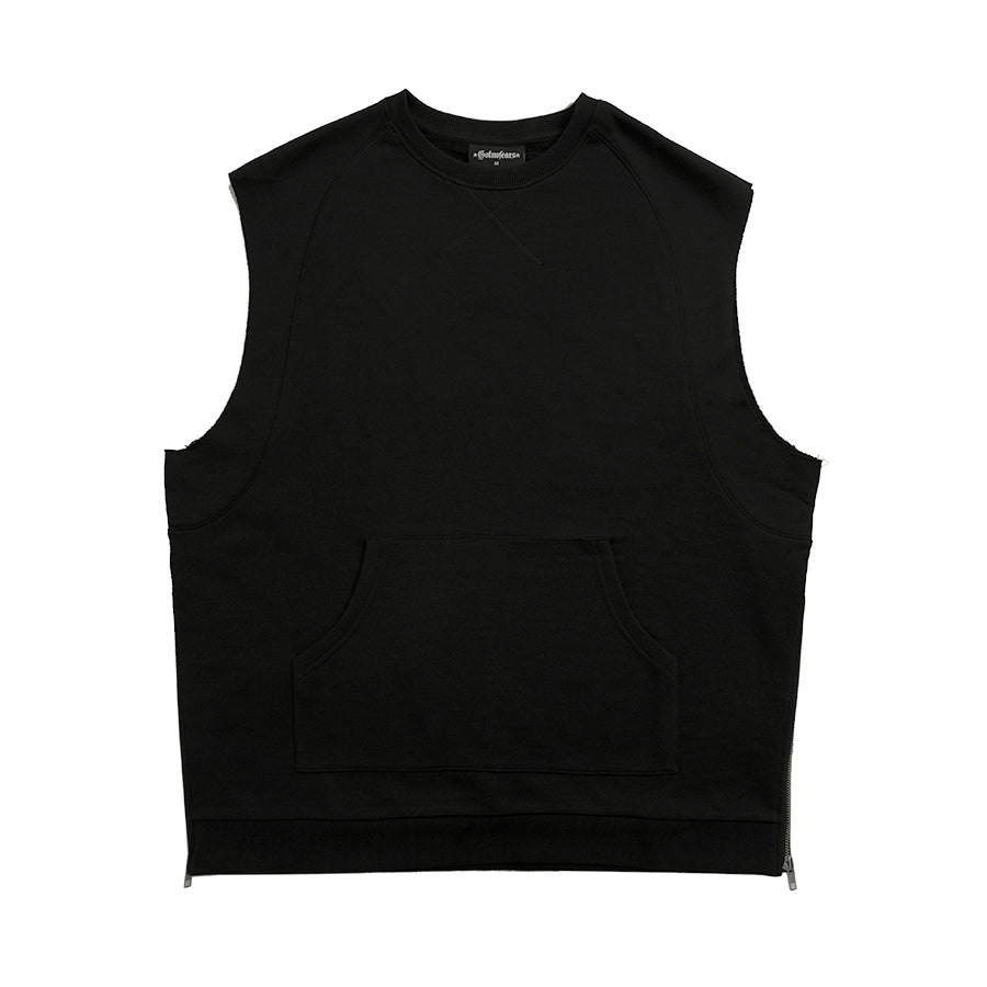 POUCH POCKET SLEEVELESS SWEATSHIRT