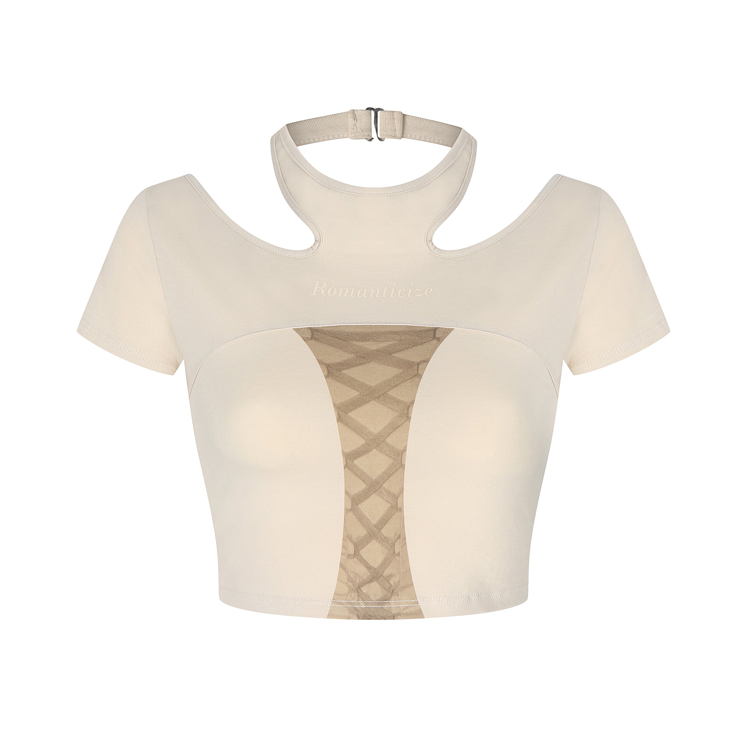 Romanticize Balckless Top BEIGE