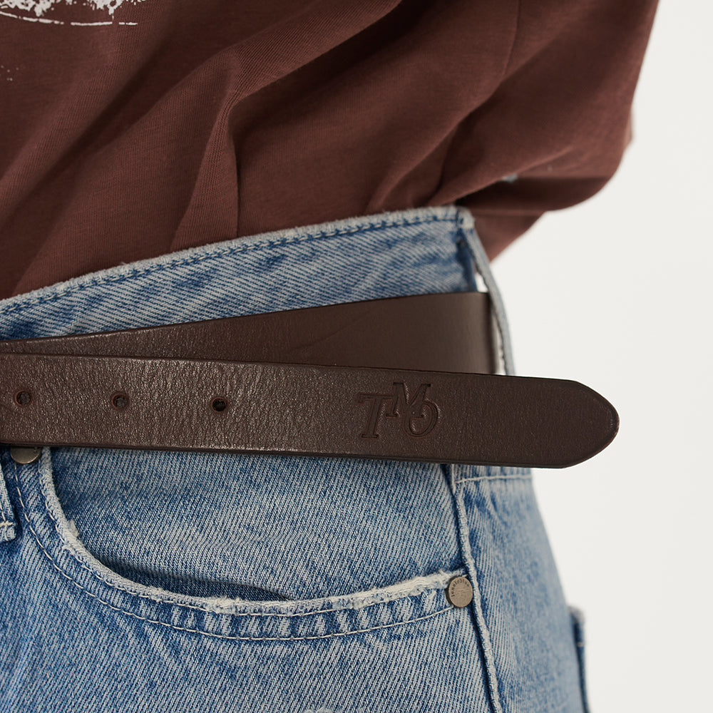 SIGNATURE LOGO BELT (BROWN)