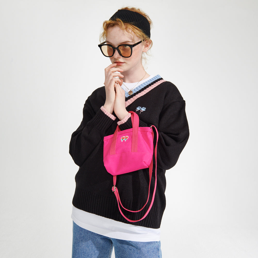 Logo mini cross bag [Magenta]