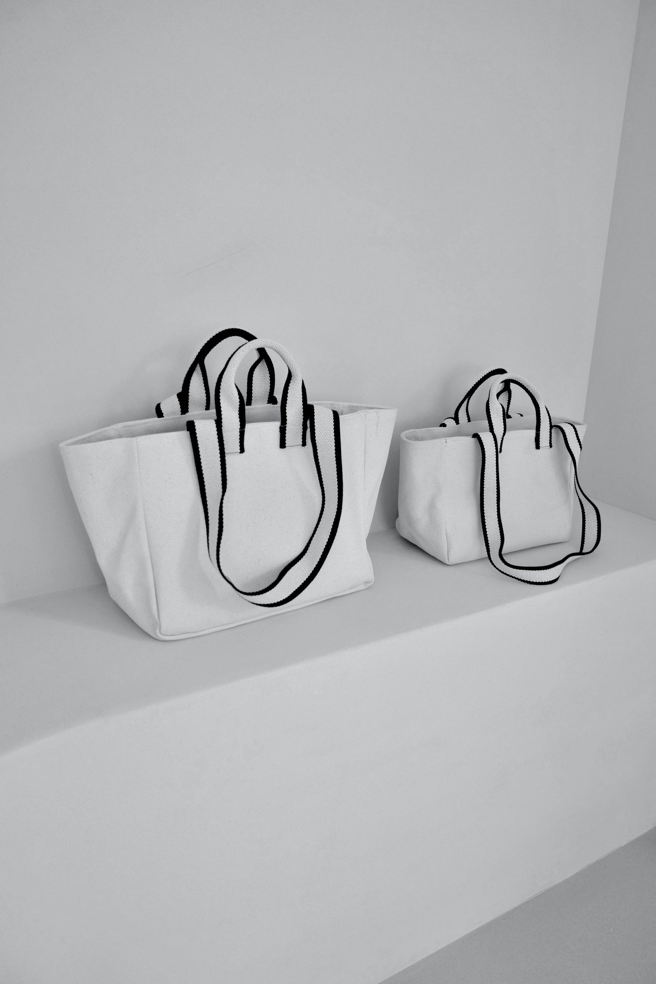 Mini Two-tone Strap Bag (Ivory)