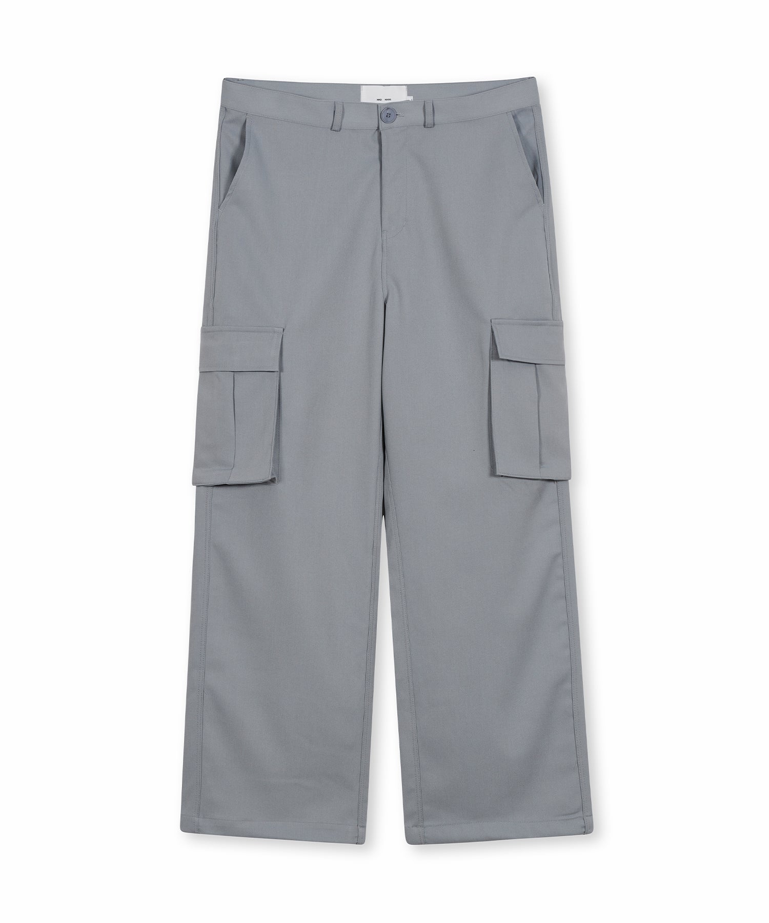 Cargo pocket wide slacks_ash blue