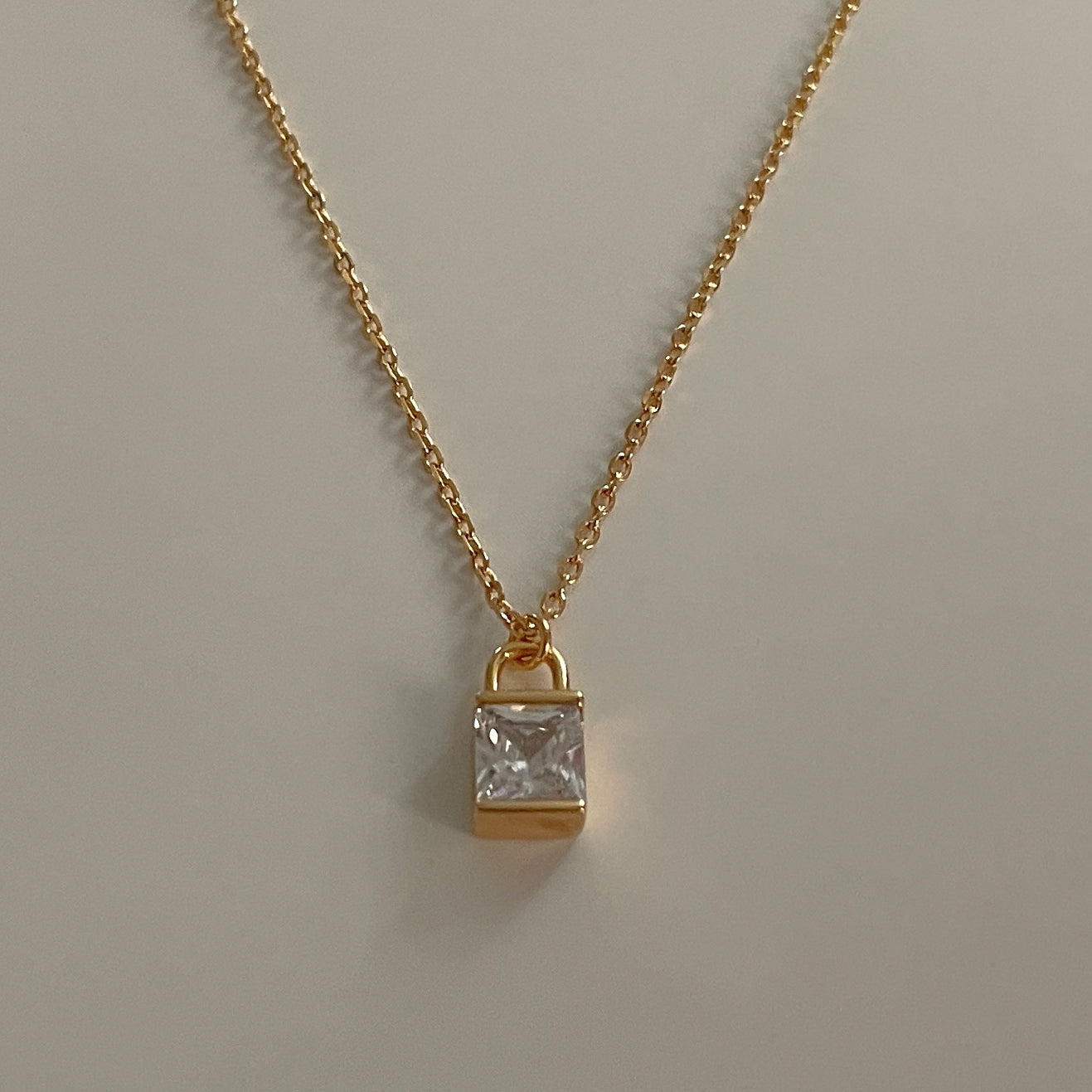 cubic lock necklace