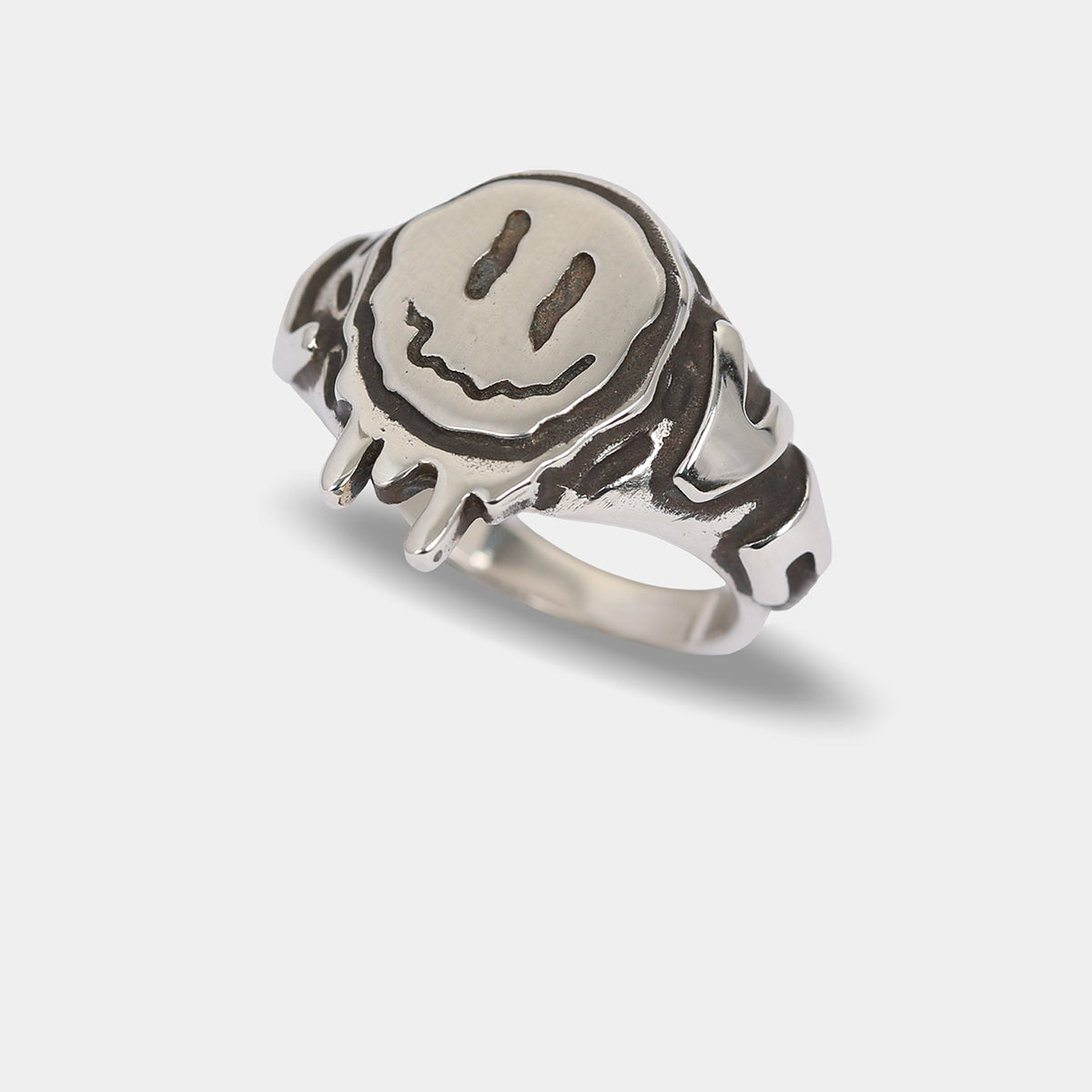 Crying smile ring (925 silver)