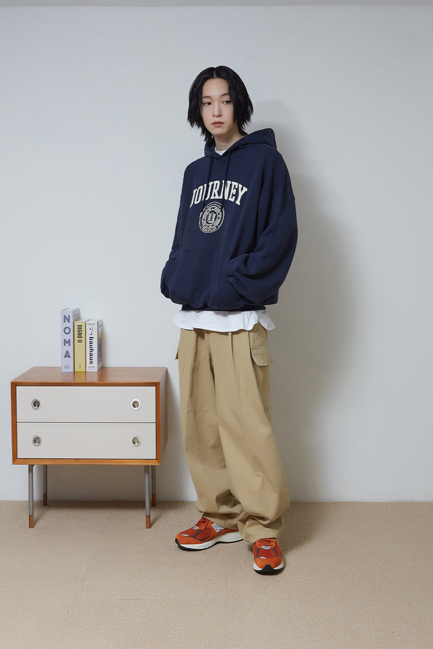 Golden Emblem Hoodie (Navy)