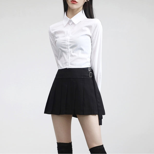 Moanne slim cropped shirt