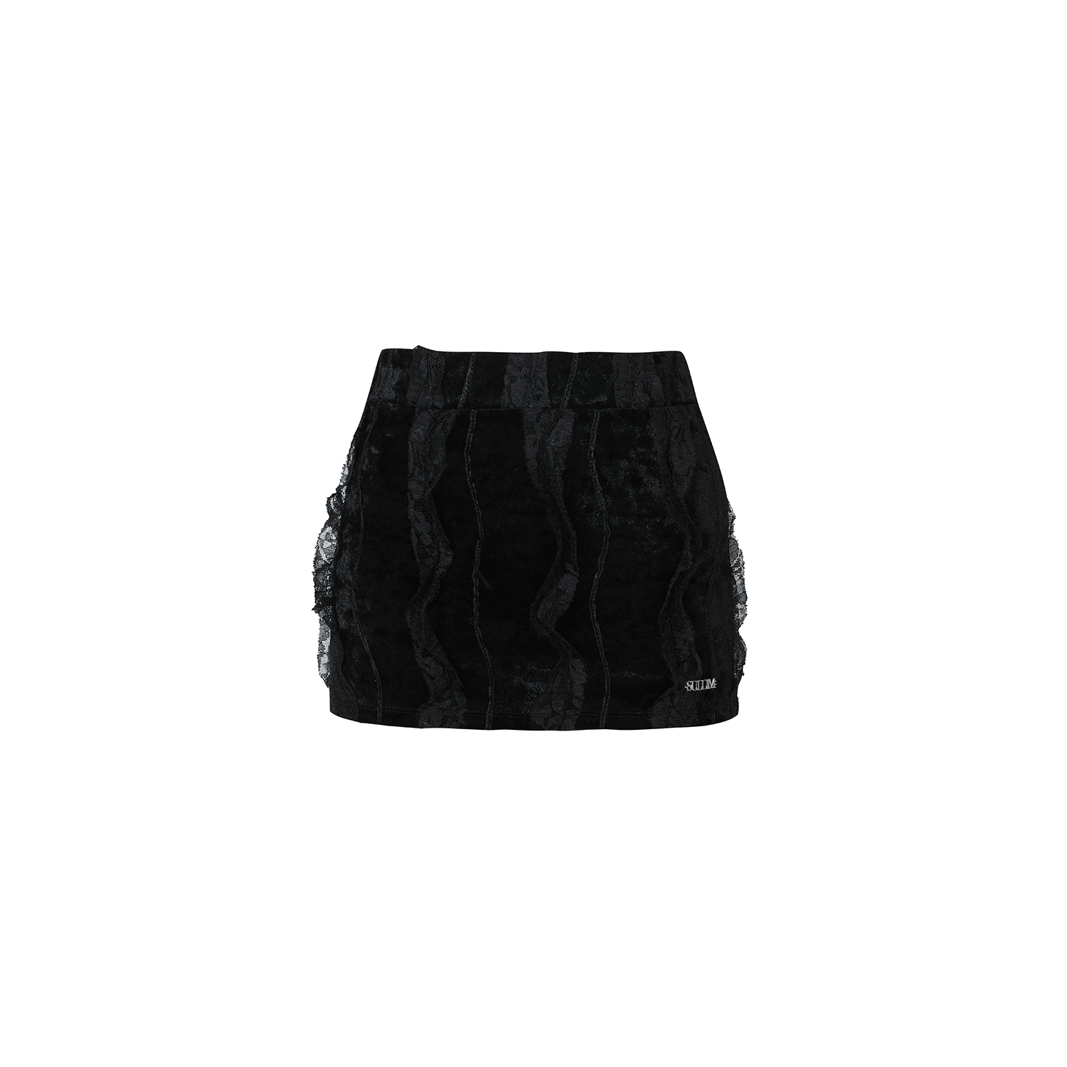 VELOUR SKIRT [BLACK]