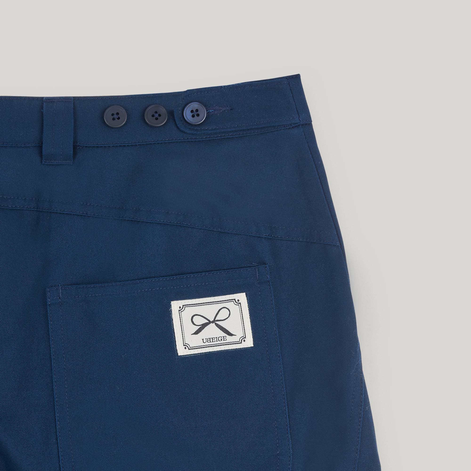 Navy Line Burmuda Pants