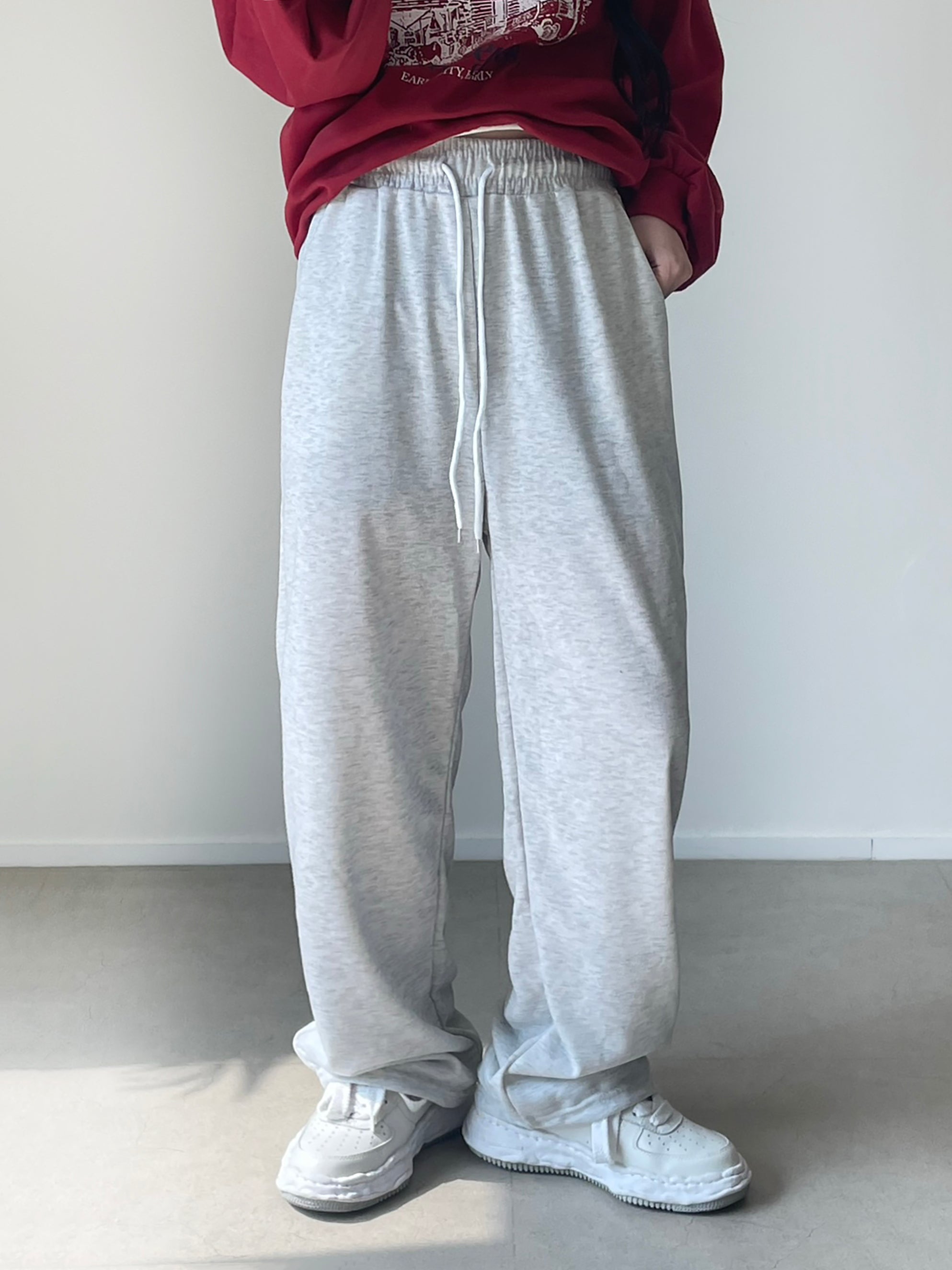 W cotton sweat pants