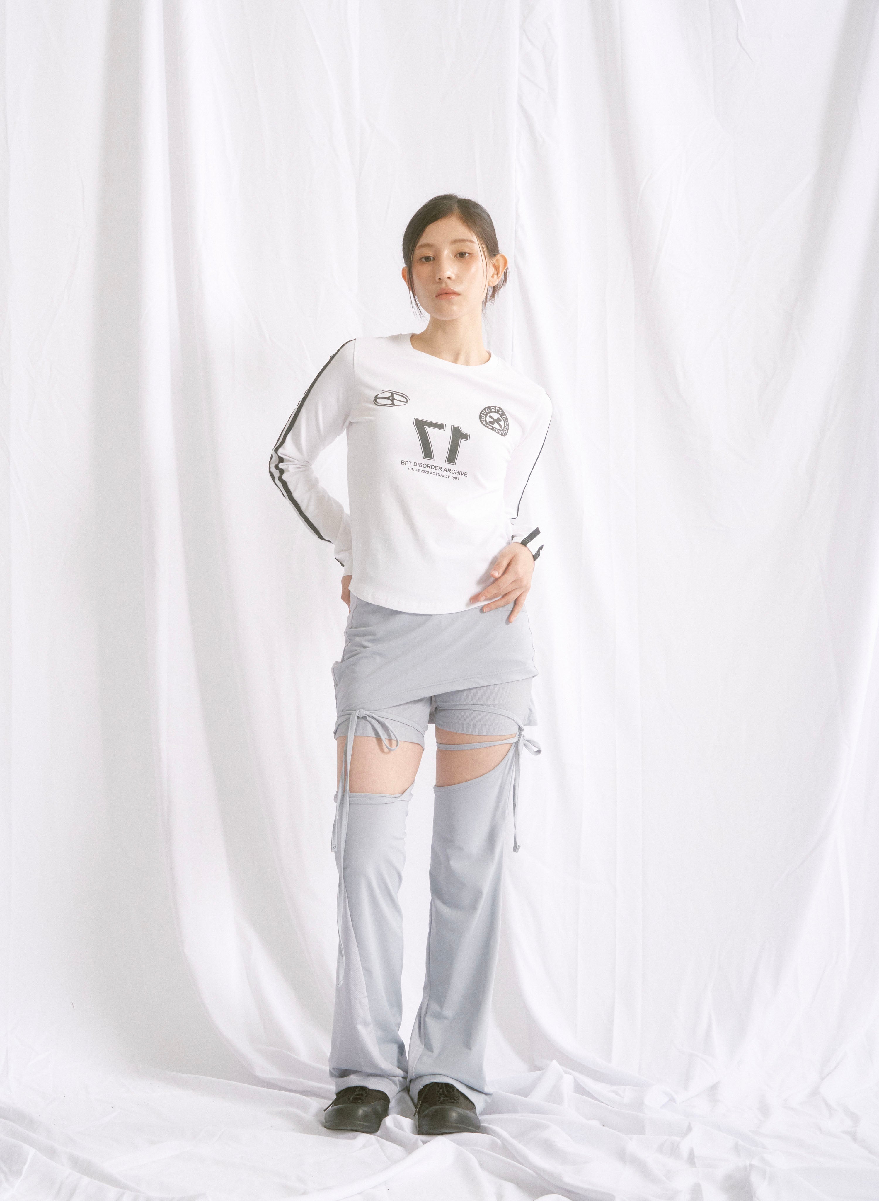 BPT SPORTY WOMEN CROP LONG SLEEVE WHITE