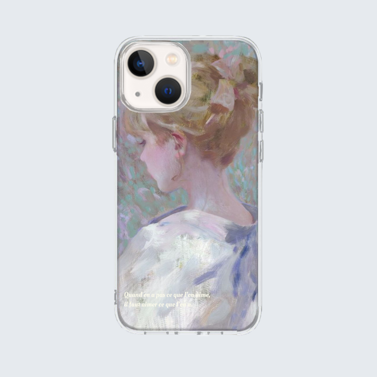 oil painting (girl) iphone case